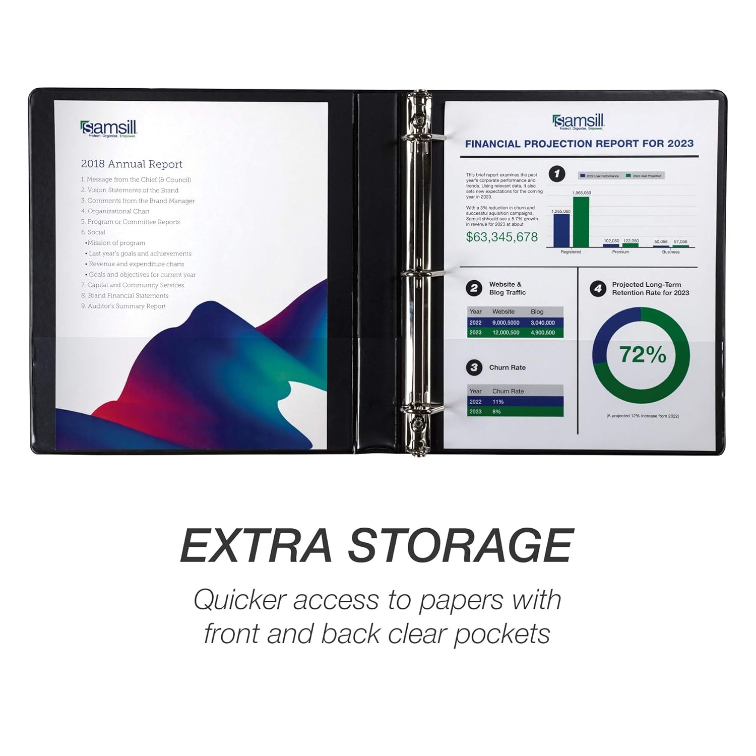 Durable 1 Inch D Ring Black Binder/Customizable Clear View Binder/Bulk Binder 12 Pack/Black 3 Ring Binder/One Inch Binder