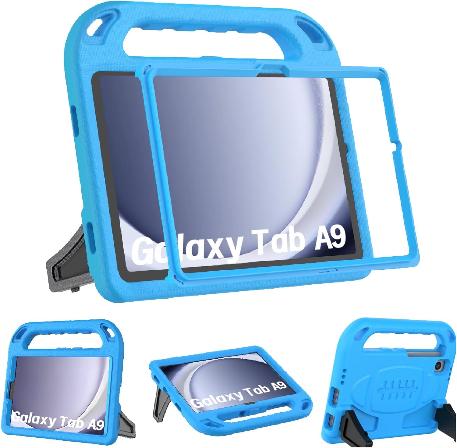 Kids Case for Samsung Galaxy Tab A7 Lite 8.7 Inch 2021(Sm-T220/T225),Tab A7 Lite Case with Built-In Screen Protector, Shockproof Handle Stand Kids Case for Samsung Galaxy Tab A7 Lite 2021 - Blue